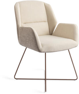 Eetkamerstoel 'Myoko' Cross Rose, kleur Sandy Hill