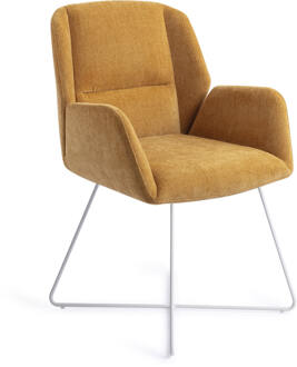 Eetkamerstoel 'Myoko' Cross White, kleur El Dorado