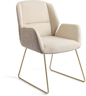 Eetkamerstoel 'Myoko' Slide Gold, kleur Sandy Hill
