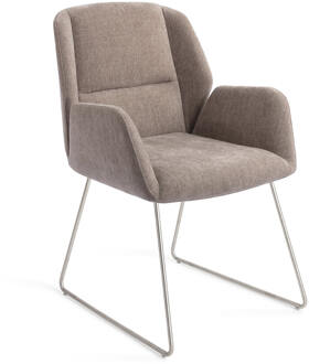 Eetkamerstoel 'Myoko' Slide Steel, kleur Greystones