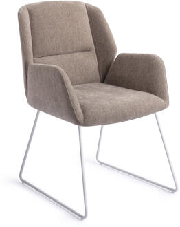 Eetkamerstoel 'Myoko' Slide White, kleur Greystones