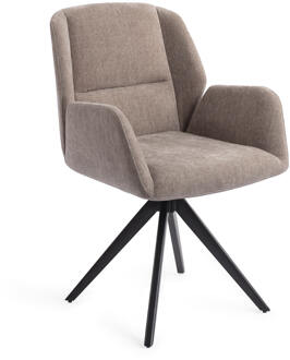 Eetkamerstoel 'Myoko' Turn Black, Draaibaar, kleur Greystones