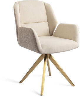 Eetkamerstoel 'Myoko' Turn Gold, Draaibaar, kleur Sandy Hill