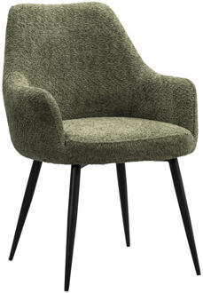 Eetkamerstoel Noah - Polyester - Groen - 66.5x61x83.5 Cm