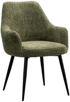 Eetkamerstoel Noah - Stof - Groen - 66.5x61x83.5 Cm