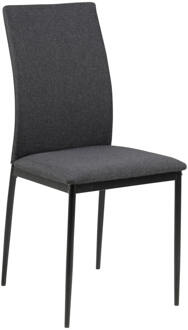 Eetkamerstoel Nordic set 4 stoelen stof grijs
