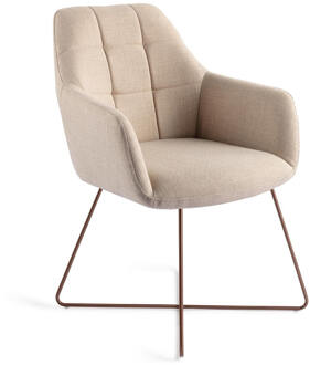 Eetkamerstoel 'Noto' Cross Rose, kleur Overnight Oats