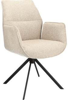 Eetkamerstoel Odin met arm in stof Lodge Beige
