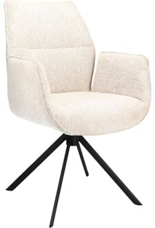 Eetkamerstoel Odin met arm in stof Lodge Linnen