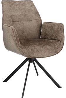 Eetkamerstoel Odin met arm in stof Movie Taupe