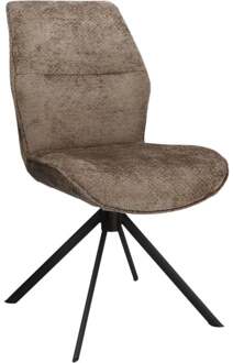 Eetkamerstoel Odin zonder arm in stof Movie Taupe