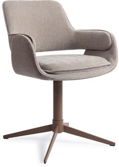 Eetkamerstoel 'Oketo' Draaibaar, kleur No Grey Mouse