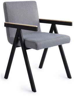 Eetkamerstoel 'Omuta' Chevron, kleur Royal