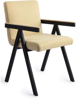 Eetkamerstoel 'Omuta' Chevron, kleur Sunrise