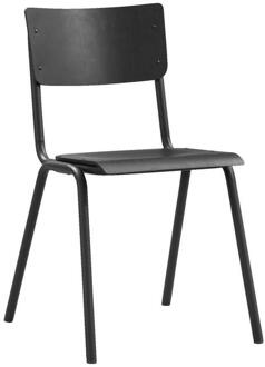 Eetkamerstoel Oscar - Hout - Hout/Metaal - Zwart - 53x46x80 Cm