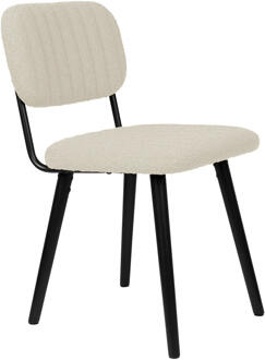 Eetkamerstoel 'Rasheen' Bouclé, kleur Wit