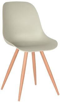 Eetkamerstoel Rimini - Breeze PP - Eiken Metaal Woodpaper Groen