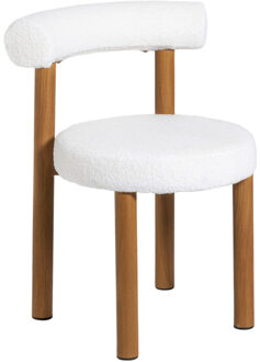 Eetkamerstoel Ruby - teddy beige/bruin - 73x56.5x53 cm