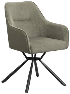 Eetkamerstoel Saar - Stof - Groen - 62.5x58x88 Cm