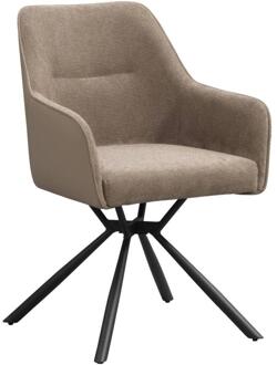 Eetkamerstoel Saar - Stof - Taupe - 58x62x88 Cm