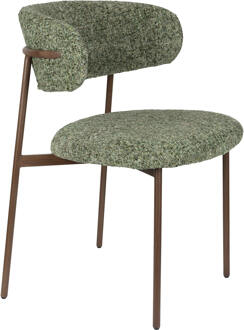 Eetkamerstoel 'Shakila' Geweven stof, kleur Groen