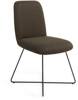 Eetkamerstoel 'Taiwa' Cross Black, kleur Jungle Jewel