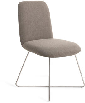 Eetkamerstoel 'Taiwa' Cross Steel, kleur Foggy Fusion