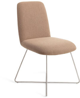 Eetkamerstoel 'Taiwa' Cross Steel, kleur Whisper Wheat