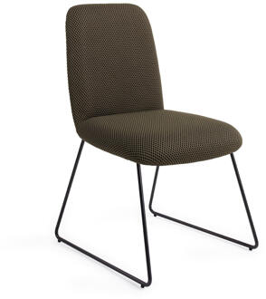 Eetkamerstoel 'Taiwa' Slide Black, kleur Jungle Jewel