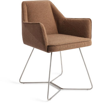Eetkamerstoel 'Tome' Beehive Steel, kleur Cinnamon Bun