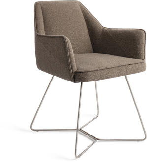 Eetkamerstoel 'Tome' Beehive Steel, kleur Idaho Potato