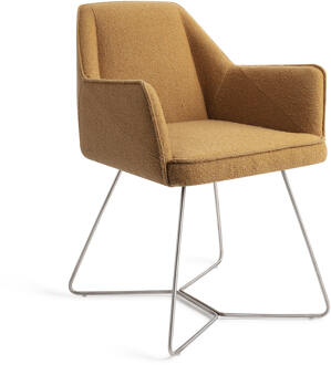 Eetkamerstoel 'Tome' Beehive Steel, kleur Masai Giraffe