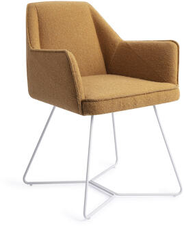 Eetkamerstoel 'Tome' Beehive White, kleur Masai Giraffe