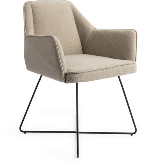 Eetkamerstoel 'Tome' Cross Black, kleur Great Greige