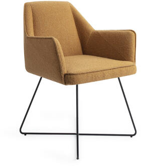 Eetkamerstoel 'Tome' Cross Black, kleur Masai Giraffe