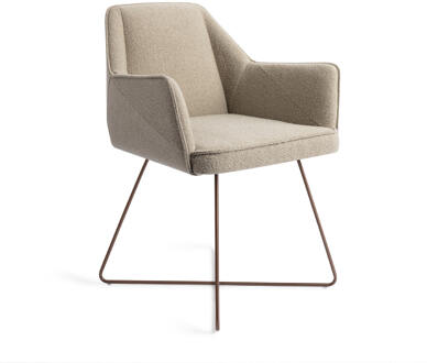 Eetkamerstoel 'Tome' Cross Rose, kleur Great Greige