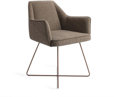 Eetkamerstoel 'Tome' Cross Rose, kleur Idaho Potato