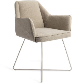 Eetkamerstoel 'Tome' Cross Steel, kleur Great Greige