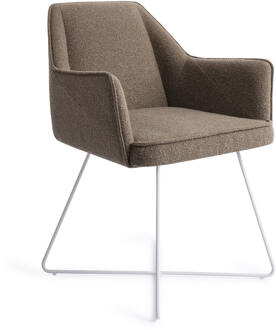 Eetkamerstoel 'Tome' Cross White, kleur Idaho Potato