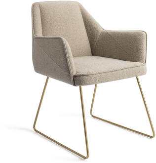Eetkamerstoel 'Tome' Slide Gold, kleur Great Greige