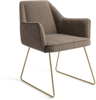 Eetkamerstoel 'Tome' Slide Gold, kleur Idaho Potato