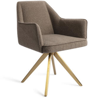 Eetkamerstoel 'Tome' Turn Gold, Draaibaar, kleur Idaho Potato