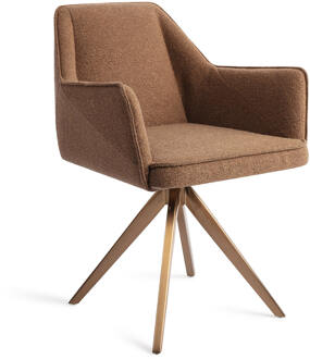 Eetkamerstoel 'Tome' Turn Rose, Draaibaar, kleur Cinnamon Bun