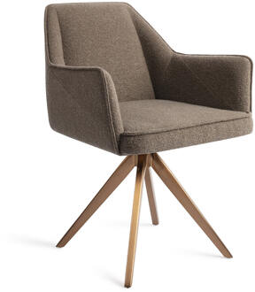 Eetkamerstoel 'Tome' Turn Rose, Draaibaar, kleur Idaho Potato