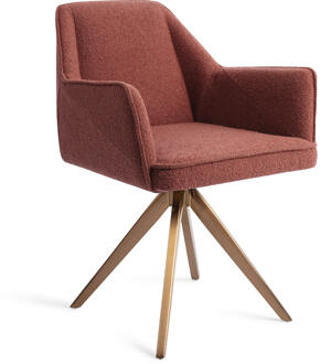 Eetkamerstoel 'Tome' Turn Rose, Draaibaar, kleur Shabby Saffron