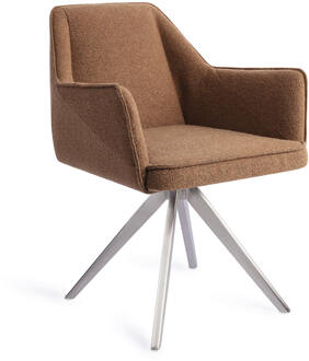 Eetkamerstoel 'Tome' Turn Steel, Draaibaar, kleur Cinnamon Bun