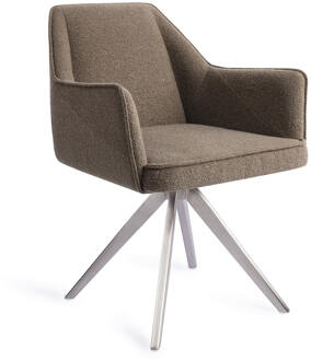 Eetkamerstoel 'Tome' Turn Steel, Draaibaar, kleur Idaho Potato