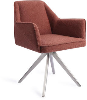 Eetkamerstoel 'Tome' Turn Steel, Draaibaar, kleur Shabby Saffron