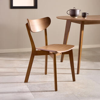 Eetkamerstoel 'Torkil' Walnoot, kleur Bruin