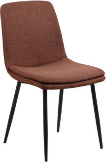 Eetkamerstoel 'Tronier' Structuurstof, kleur Terracotta